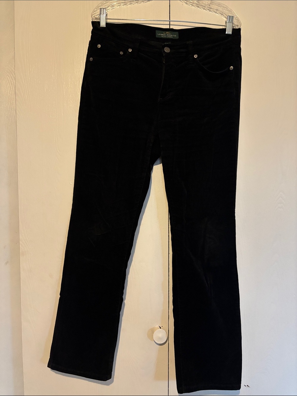 Ralph Lauren Black Straight-Leg Women's corduroy